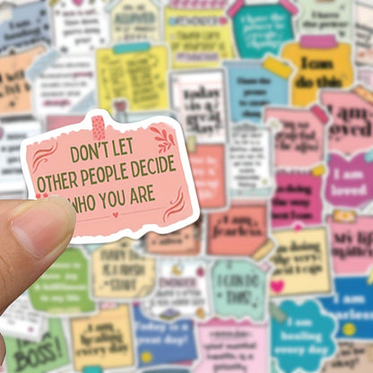 50-Pack Positive Quote Stickers