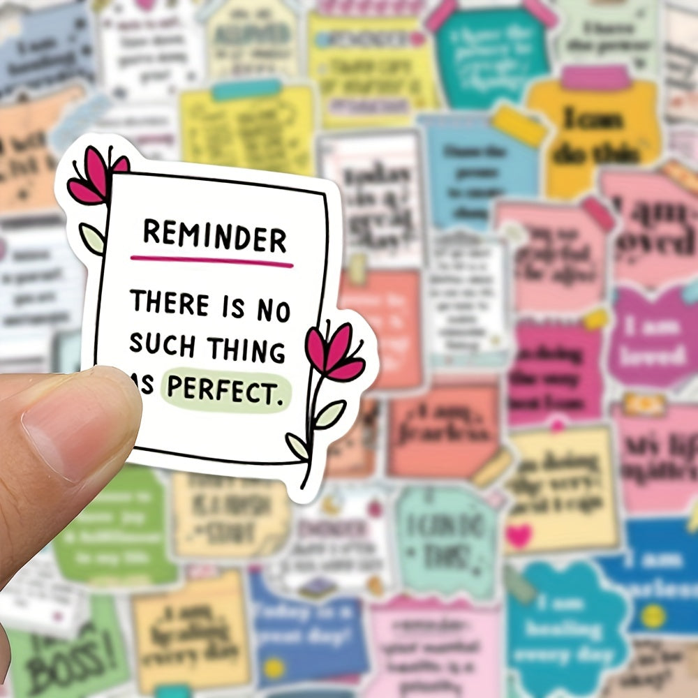 50-Pack Positive Quote Stickers