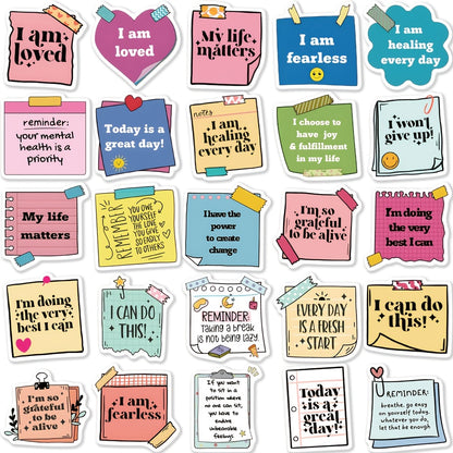 50-Pack Positive Quote Stickers