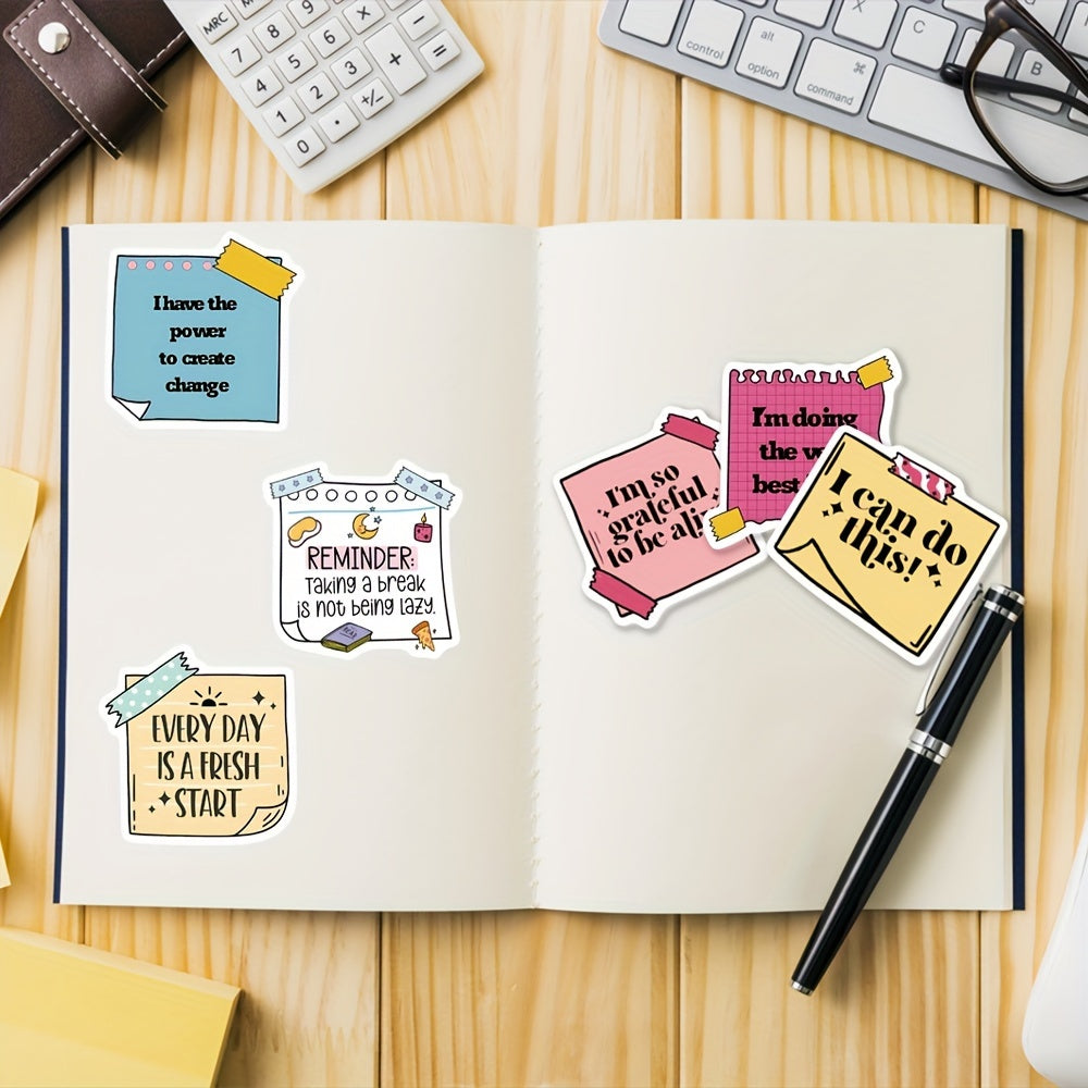 50-Pack Positive Quote Stickers